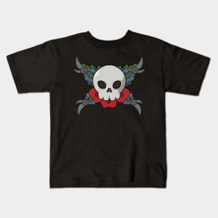 Gardeners crew Jolly Roger pirate flag (no caption) Kids T-Shirt